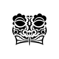 Maori-Masken-Tätowierung. Gesicht im polynesischen Stil. hawaiianische Stammesmuster. isoliert. Vektor-Illustration. vektor