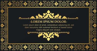 Luxus-Kalligraphie-Ornament-Rahmenlinien-Design vektor