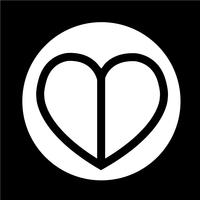 Kärlekhjärta ikon vektor