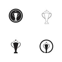 Trophäen-Vektor-Logo-Symbol.Champions-Trophäen-Logo-Symbol für Gewinner-Award-Logo-Vorlage vektor