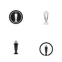 Trophäen-Vektor-Logo-Symbol.Champions-Trophäen-Logo-Symbol für Gewinner-Award-Logo-Vorlage vektor