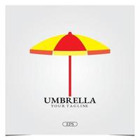 Regenschirm-Logo Premium eleganter Vorlagenvektor eps 10 vektor