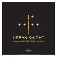 Urban Knight Logo Premium eleganter Vorlagenvektor eps 10 vektor