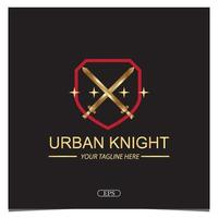 Urban Knight Logo Premium eleganter Vorlagenvektor eps 10 vektor
