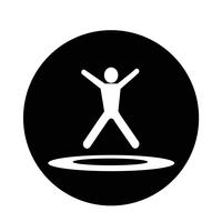 Springen Trampolin-Symbol vektor