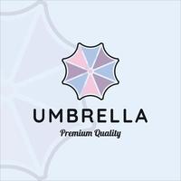 Regenschirm modernes Logo Strichzeichnungen einfache minimalistische Vektorillustrationsvorlage Symbolgrafikdesign vektor