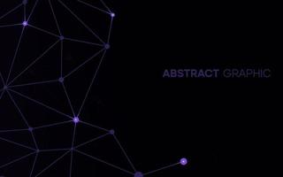 abstrakt grafisk design med lila plexus linje. geometrisk polygon bionisk textur vektor