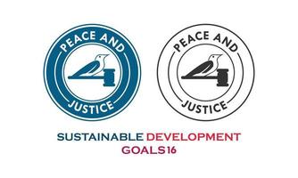 mål för hållbar utveckling, fred och rättvisa vektor