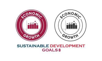 nachhaltige Entwicklungsziele, Wirtschaftswachstum vektor
