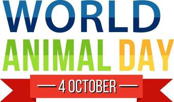 världens djur dag logotyp banner vektor