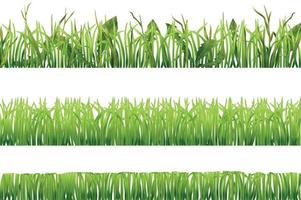 realistiska gräsgränser inställda vektor