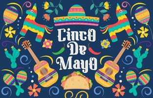 Hintergrund des Cinco de Mayo-Festivals vektor