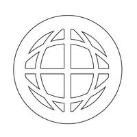 Globus Erde-Symbol vektor