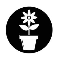 Blumentopf-Symbol vektor