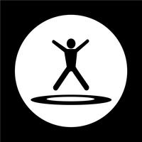 Springen Trampolin-Symbol vektor