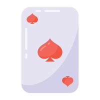 ett klubbkort för kasino, platt ikon vektor