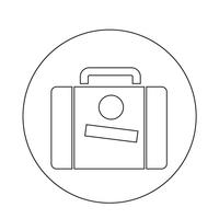 Resväska ikon vektor