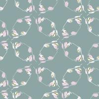 Nahtlose Muster Magnolien auf pastellblauem Hintergrund. schöne Verzierung mit Frühlingsblumen. vektor