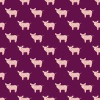 seamless mönster av gris. husdjur på färgglad bakgrund. vektor illustration för textil.