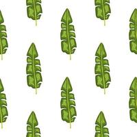 Nahtloses Muster mit geometrischen grünen tropischen Bananenblättern. vektor