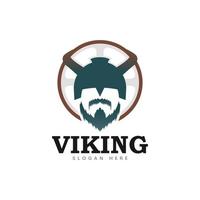 hjälm, enkel illustration av viking logotyp, premium design. vektor