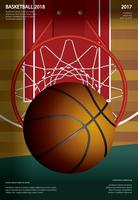 Basketaffisch Reklam Vektor Illustration