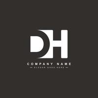 Anfangsbuchstabe dh Logo - einfaches Firmenlogo vektor