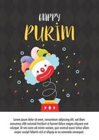 glückliche Purim-Tagesgrußkarte vektor