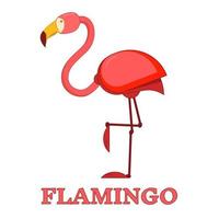 rosiges Flamingo lineares Symbol vektor