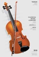 Klassisk musikkoncept Violin Vector Illustration