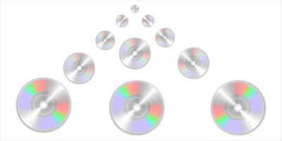 CD-DVD-CD isoliert auf weißem Hintergrund. isolieren vektor
