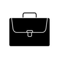Glyphe Aktentasche icon.school Tasche-Taste. Symbol für Bürokoffer. vektor