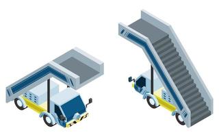 landgångsflygplansmaskin. passagerartransporter vektor