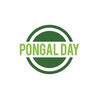 Pongal Day Logo Design Kunst modern vektor