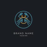Krabben-Logo-Template-Design-Vektor für Marke oder Unternehmen und andere vektor
