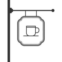 Café-Beschilderung im flachen Design. - Vektor. vektor