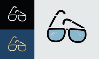 optische Linse Logo Vektor Design Vintage Illustration, Brillenlogo, Brillenvektor, lasst uns die Welt sehen, klares Sehen, Brillenillustration