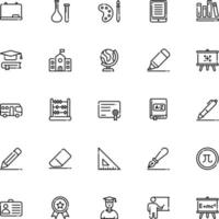 utbildningsikoner i linjestil för alla ändamål perfekta för presentation av webbplatsmobilapp vektor