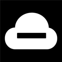 Zeichen der Cloud-Symbol vektor