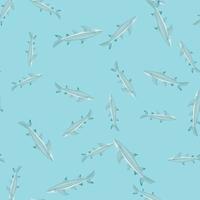 citronhaj sömlösa mönster i skandinavisk stil. marina djur bakgrund. vektor illustration för barn rolig textil.