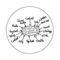 Sign of Seo icon vektor