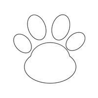 djurpaw print icon vektor