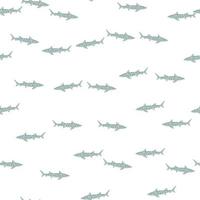 leopardenhai nahtloses muster im skandinavischen stil. Meerestiere Hintergrund. vektorillustration für kinder lustiges textil. vektor