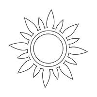 Zeichen der Sonne-Symbol vektor