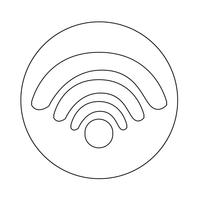 Zeichen der Wifi-Symbol vektor