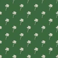 nahtlose Muster Kamille auf grünem Hintergrund. schöne ornament sommerblumen. vektor