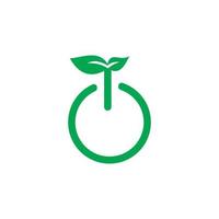 grünes Power-Logo, Öko-Energie-Logo vektor