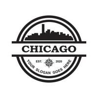 boston skyline chicago logotyp, america logotyp vektor