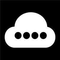 Zeichen der Cloud-Symbol vektor