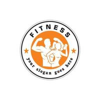 fitness logotyp, gym logotyp vektor